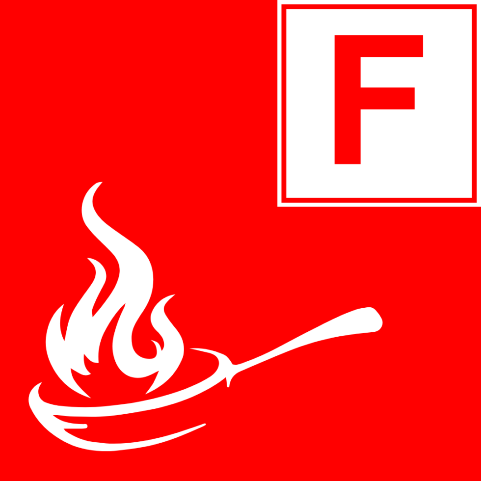 Class F fire symbol